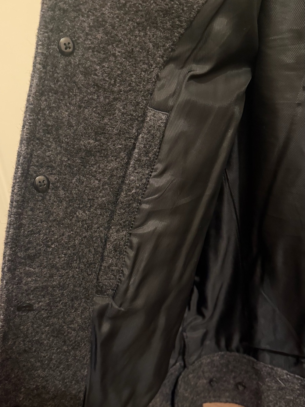 Theory Men's Gray Wool Blend Button-Front Jacket - Picture 4 of 5